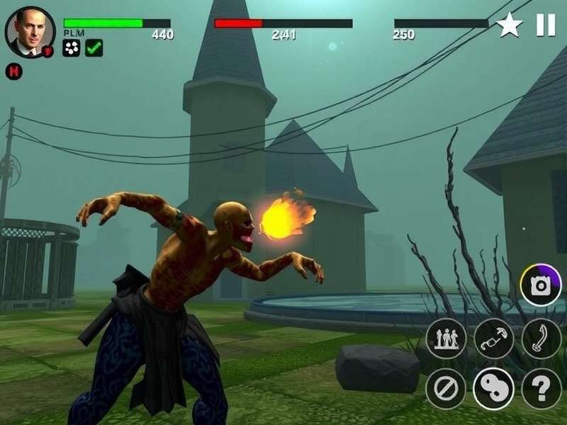 Hyderabad Heroic Survivor Combat Scene Gameplay screenshot showing combat with a mutated creature in Hyderabad Heroic Survivor